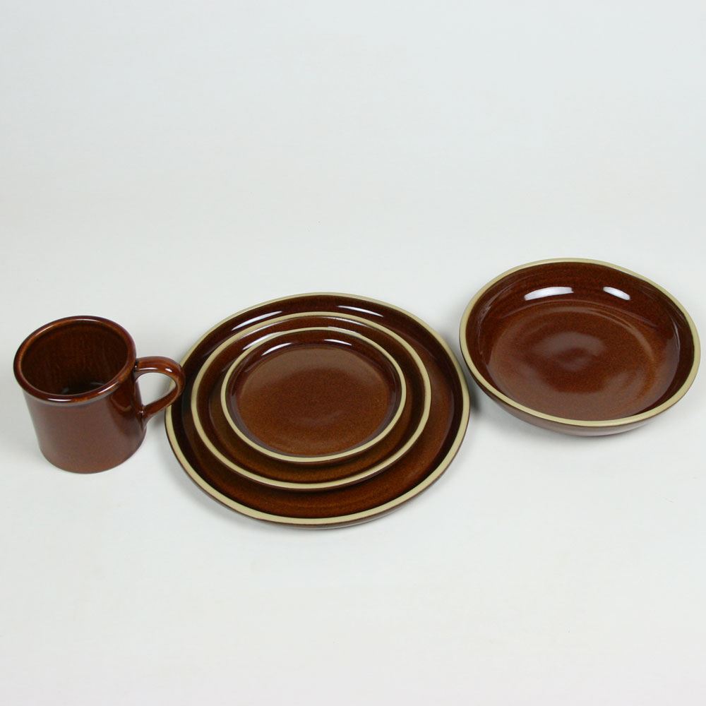 Brookline Dinner Set in Copper Clay Color
