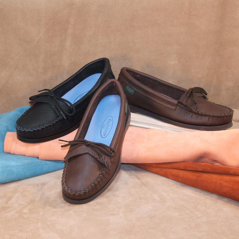 Slip on Cowhide Shoes in Brown and Black For Women