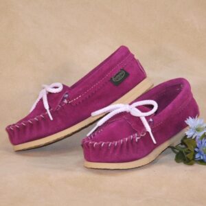 Fuchsia Color Rubber Sole Shoes For Children