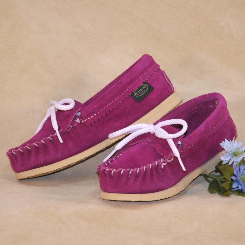Fuchsia Color Rubber Sole Shoes For Children