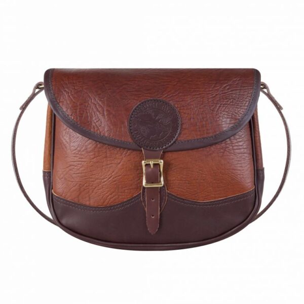 Bison Leather Conceal and Carry Shell Purse WIth STrap