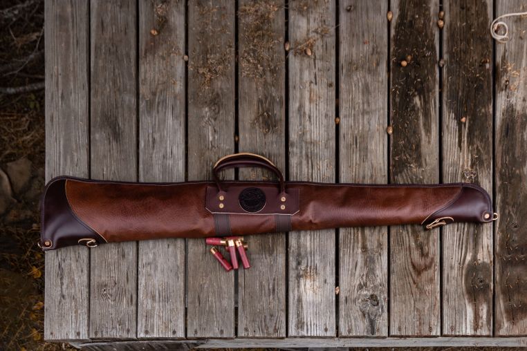 Good Quality Bison Leather Shotgun Case