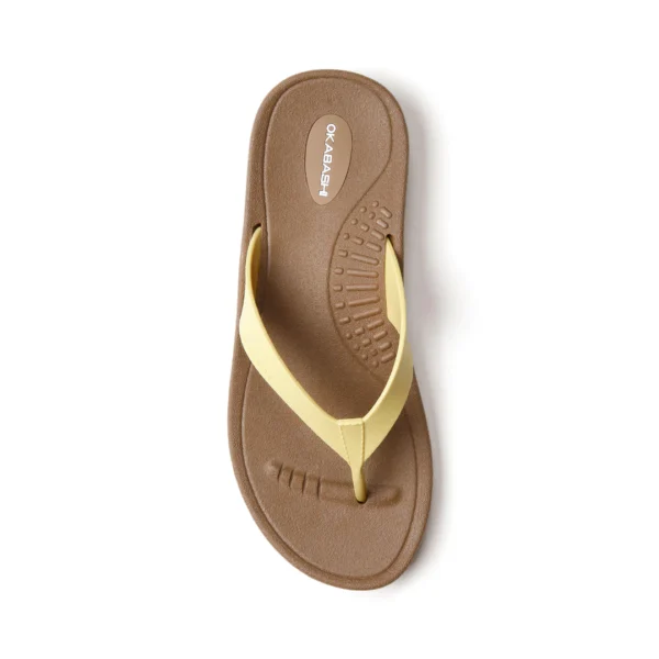 Breeze Flip Flops With Yellow Straps For Women Top Copy
