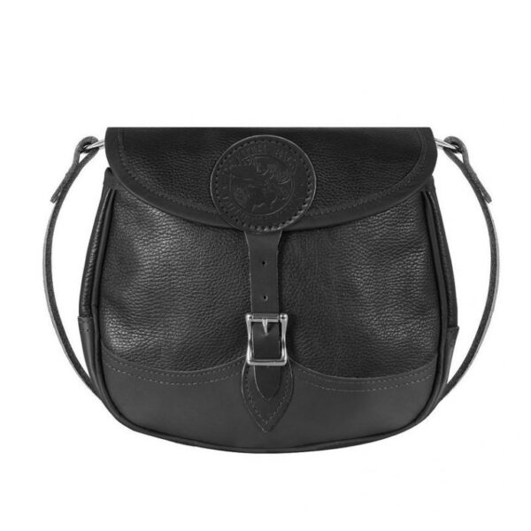 Conceal and Carry Leather Shell Purse in Black
