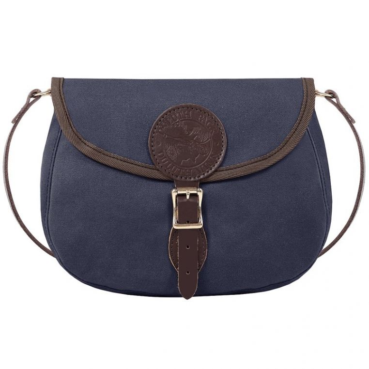 Conceal and Carry Shell Purse in Navy Blue With Straps