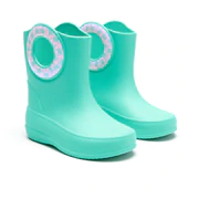 Toddler Kendall Rain Boots Turquoise Sea Turtles