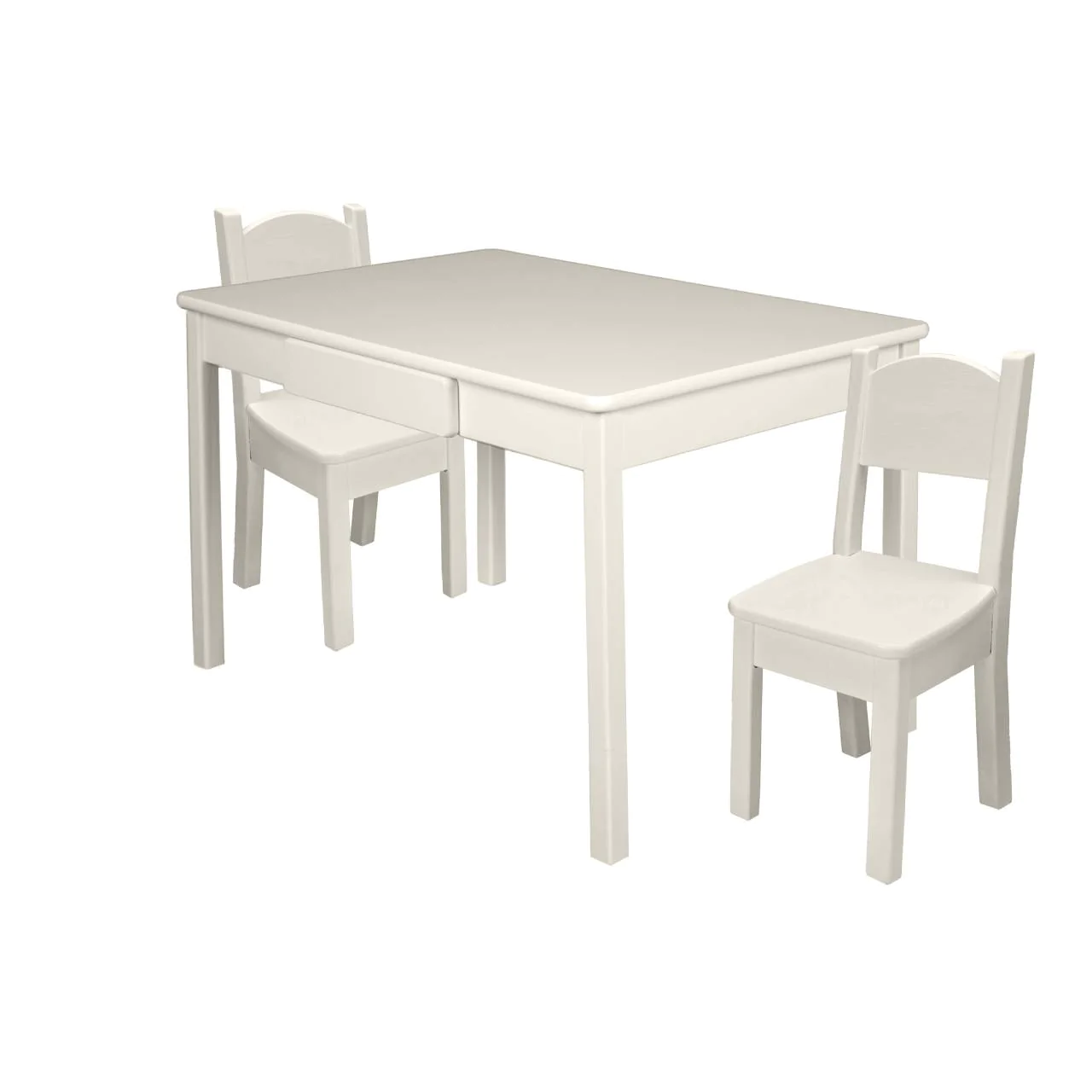 Arts and Crafts White Color Table and Chair Set
