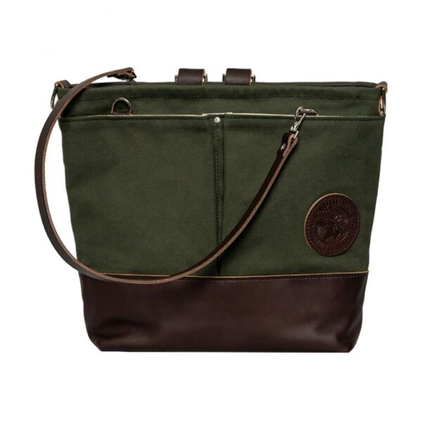 Brown and Green Convertible Jet-Setter Tote Bag