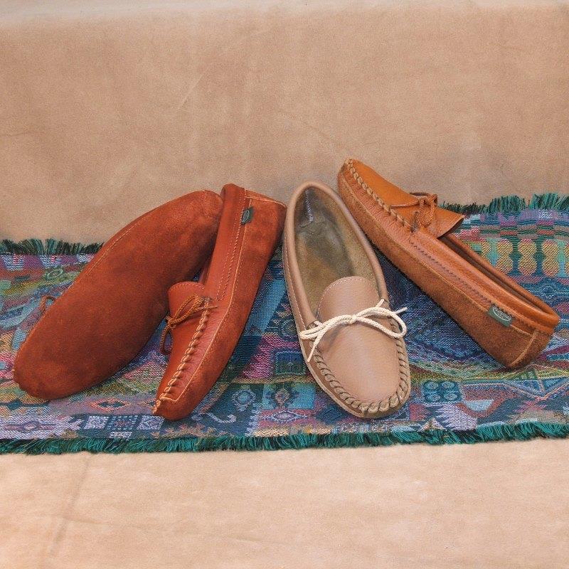Canoe Sole Moccasins For Women in Brown and Beige